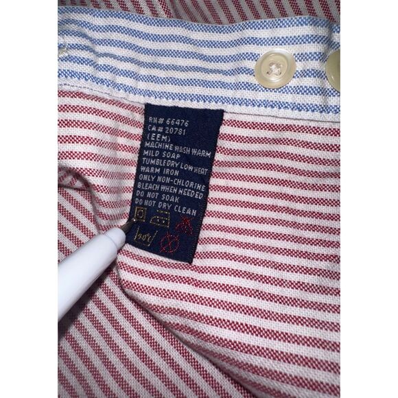 Vintage 90s Tommy Hilfiger Striped Oxford‎ Women's Seersucker Button Up Sz 6 - Picture 4 of 13
